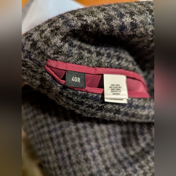 Bonobos Tweed Suit Jacket Grey/Navy Plaid, size 40R - Picture 6 of 6